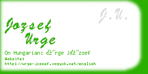 jozsef urge business card